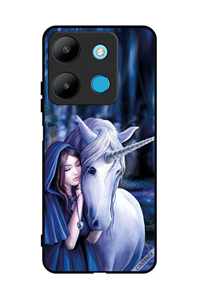 Covernex غطاء حماية لهاتف إنفينيكس سمارت 7 - فتاة تحب وحيد القرن