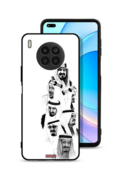 Tolwak غطاء حماية لهاتف Honor 50 Lite، رسم ملوك السعودية، أبيض وأسود