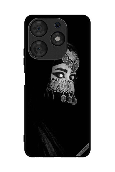 Covernex غطاء حماية لهاتف تكنو سبارك 10 برو، فتاة ذات عيون جميلة ووجه مزين با...