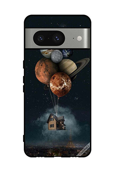 Covernex Protective Case Cover For Google Pixel 8 Balloon Planets Takes Home