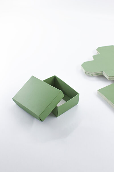 carton box Karton Kutu Yeşil Katlamalı Küçük Takı Hediye Kutusu 25 adet (6 cm X 8 cm X 3 cm) (Süngersiz)
