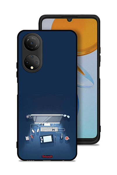 Tolwak غطاء حماية لجهاز Honor X7 - فن مكتب الكمبيوتر