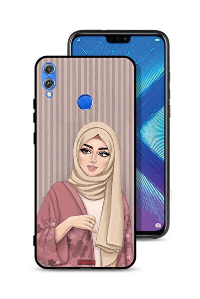 Tolwak غطاء حماية لهاتف Honor 8X برسومات فتاة محجبة