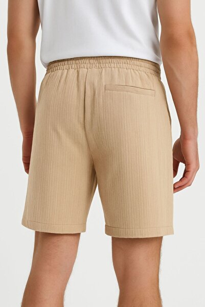 Solvia Officiall Drawstring Regular Fit Jacquard Anthracite Shorts