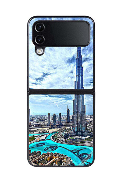 Covernex غطاء حماية لهاتف سامسونج جالاكسي زد فليب 4 - برج خليفة - غيوم تلامس ...