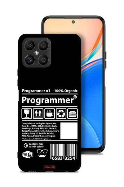 Tolwak غطاء حماية وملصق برمجة لهاتف Honor X8 4G