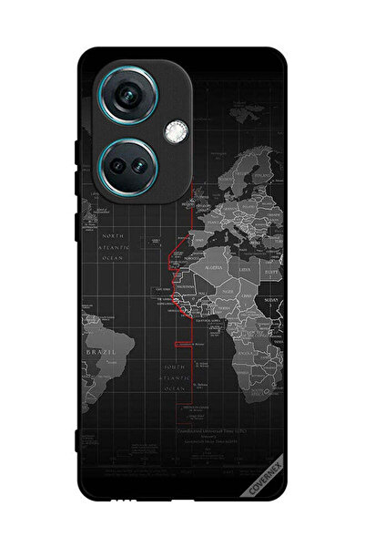 Covernex غطاء حماية لهاتف OnePlus Nord CE3 - خريطة العالم