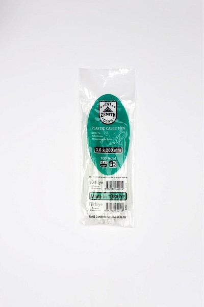 Mena Rise Diyar-Ifırsatshop 3,6X300 White Cable Tie & Plastic Clamp & Velcro Clamp 100 Pieces