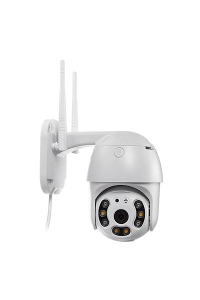 Jortan Camera supraveghere cu antene, Jortan, Wifi, Senzor miscare/vedere nocturna, 12 V, 2 A, Alb