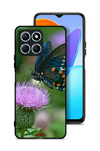 Tolwak Honor X8 5G Protective Case Cover Butterfly Sitting On Flower