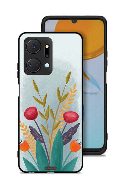 Tolwak غطاء حماية لهاتف Honor X7a برسومات نباتية