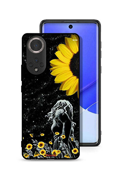 Tolwak غطاء حماية لهاتف Honor 50 بتصميم فتاة تنظر إلى القمر