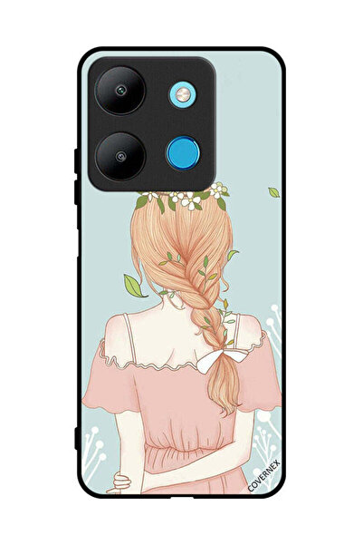 Covernex غطاء حماية لهاتف إنفينيكس سمارت 7 - فتاة واقفة بمظهر لطيف