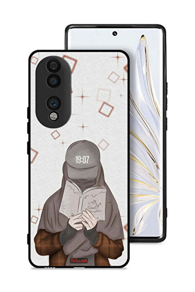 Tolwak غطاء حماية لهاتف Honor 70 بتصميم فتاة تقرأ الفن