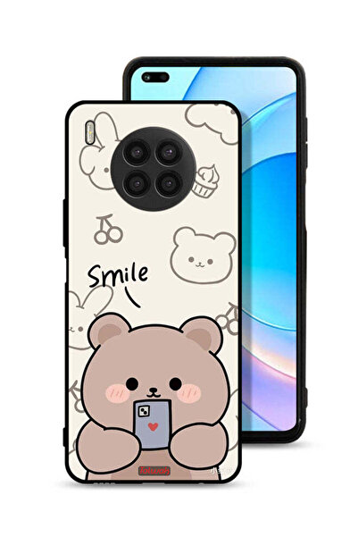 Tolwak غطاء حماية لهاتف Honor 50 Lite برسومات الدب المبتسم