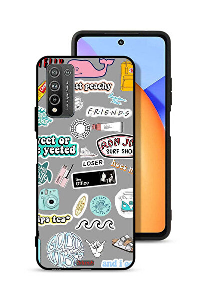 Tolwak Honor 10X Lite Protective Case Cover Good Vibes Stickers