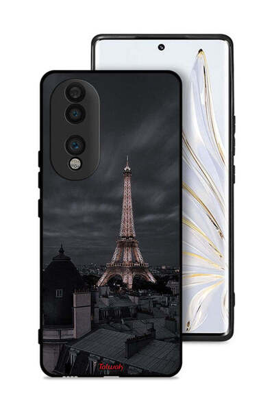 Tolwak غطاء حماية لهاتف Honor 70 بتصميم برج إيفل في الليل
