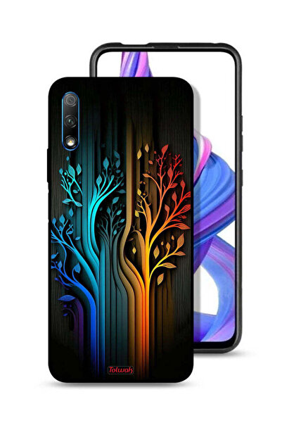 Tolwak غطاء حماية لهاتف Honor 9X (الصين) برسومات أوراق الشجر