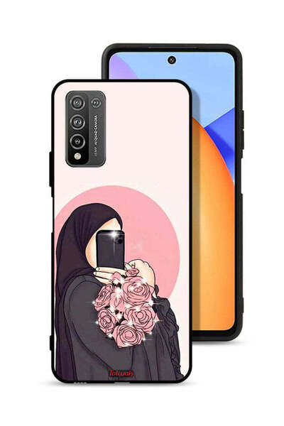 Tolwak غطاء حماية لهاتف Honor 10X Lite، فن التقاط صور سيلفي مع حمل الزهور