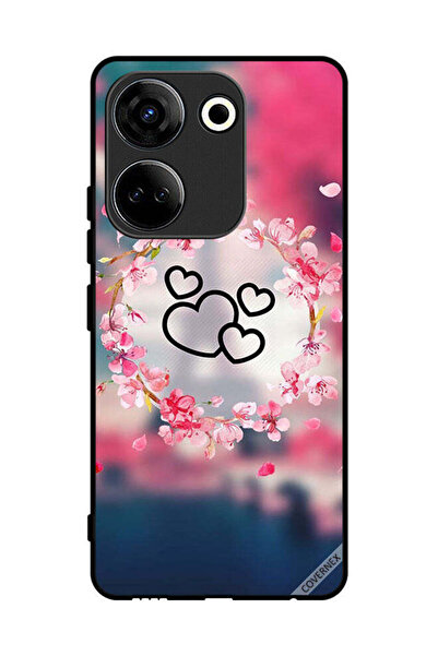 Covernex غطاء حماية لهاتف تكنو كامون 20 مع مشبك فني على شكل قلوب