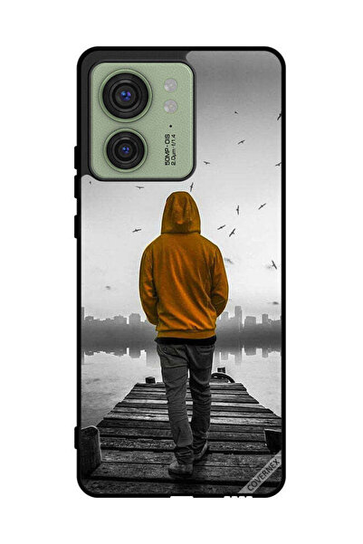 Covernex غطاء حماية لهاتف موتورولا إيدج 40 - فتى حزين يمشي