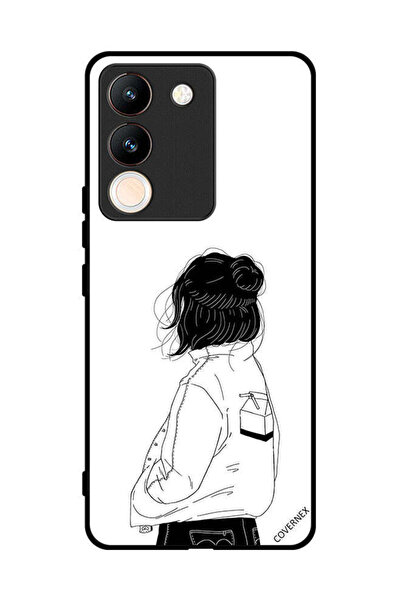 Covernex غطاء حماية لهاتف فيفو Y200 فتاة تفكر بعمق كبير