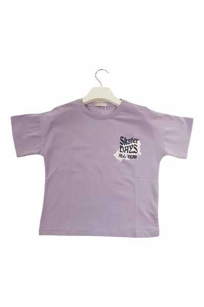 Peri Masalı Lycra Single Jersey Skater Days Printed Girl Badi