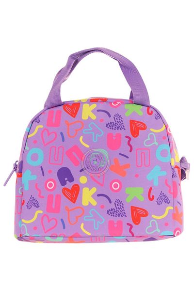 KAUKKO Purple Heart and Kaukko Printed Lunchbox for Girls (Thermal Insulated) (K9059)