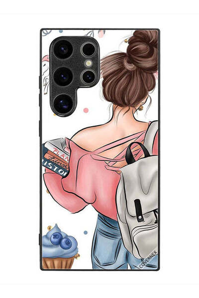 Covernex غطاء حماية لهاتف سامسونج جالاكسي S24 ألترا، مطبوع عليه رسومات يد فتاة