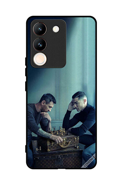 Covernex غطاء حماية لهاتف فيفو V29e ميسي ضد رونالدو يلعبان الشطرنج