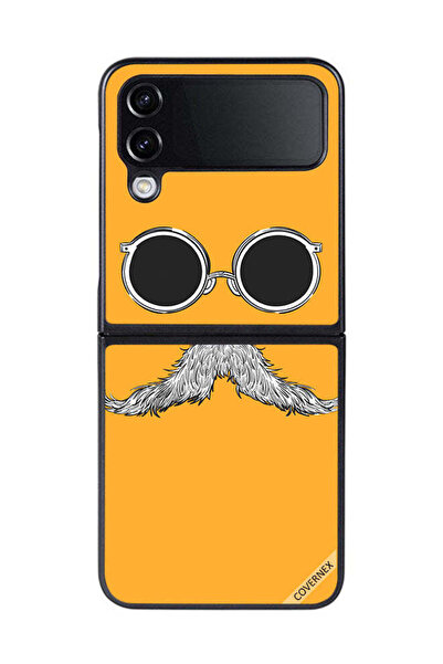 Covernex غطاء حماية لهاتف سامسونج جالاكسي زد فليب 4 مع نظارات وفن الشارب