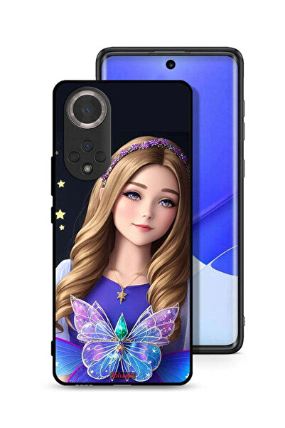 Tolwak غطاء حماية لهاتف Honor 50 بتصميم فتاة الفراشة اللطيفة