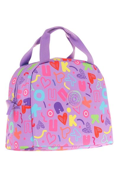 KAUKKO Purple Heart and Kaukko Printed Lunchbox for Girls (Thermal Insulated) (K9059)