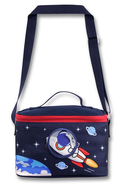 ÜMİT ÇANTA Ümit Çanta 5043 Thermal Insulated Men's Lunchbox (Astronaut Printed, Navy Blue Red Color)