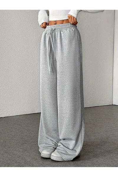 NURVES Women's Gray Comfortable Fit Straight Leg Track Pants