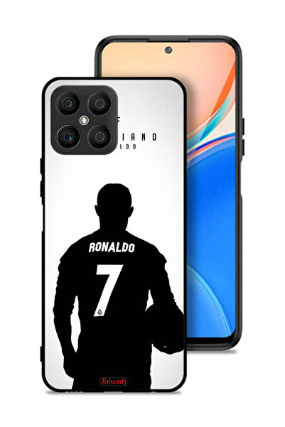 Tolwak غطاء حماية لهاتف Honor X8 4G مع قناع كريستيانو رونالدو