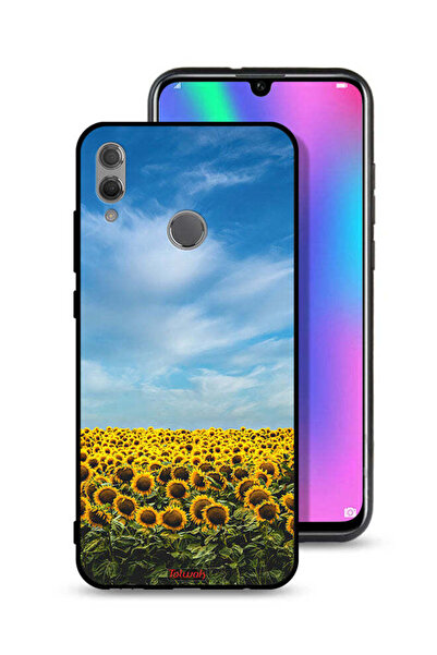 Tolwak غطاء حماية لهاتف Honor 10 Lite بتصميم عباد الشمس تحت السماء