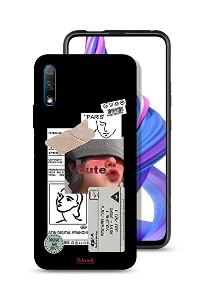 Tolwak غطاء حماية لهاتف Honor 9X (الصين) بملصق لطيف