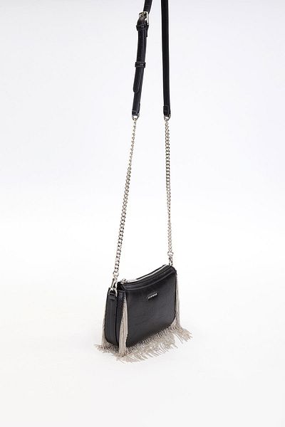 Levidor Premium Tassel Detail Shoulder Bag Black