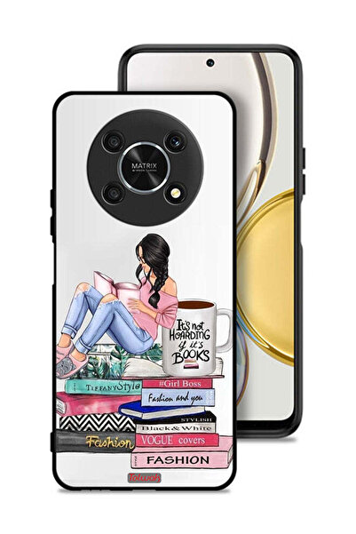 Tolwak Honor X9 5G Protective Case Cover Girl And Fashion Books Art