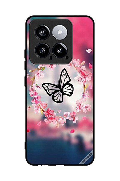Covernex غطاء حماية لهاتف شاومي 14 بتصميم فراشة وحلقات زهور