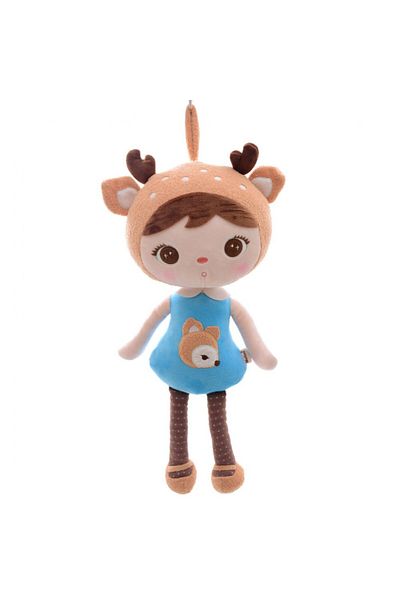 Ikonka Fabric doll, metoo deer model 46 cm brown blue