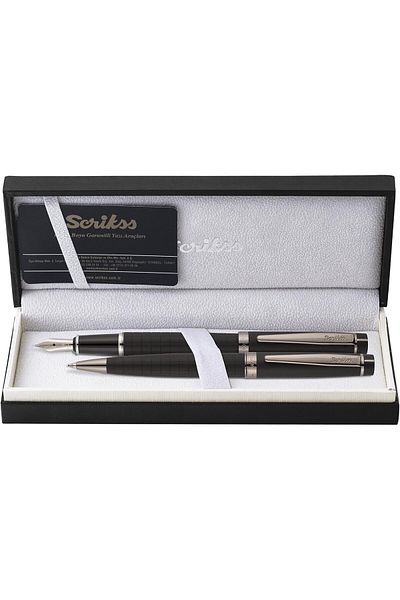Mena Rise Şirinshop Honour 38 Fountain Pen Ballpoint Pen Set Matte Black 1108107