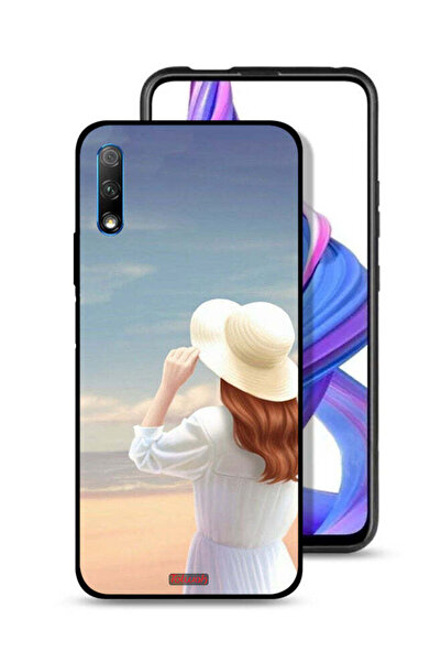 Tolwak غطاء حماية لهاتف Honor 9X (الصين) بتصميم فتاة واقفة