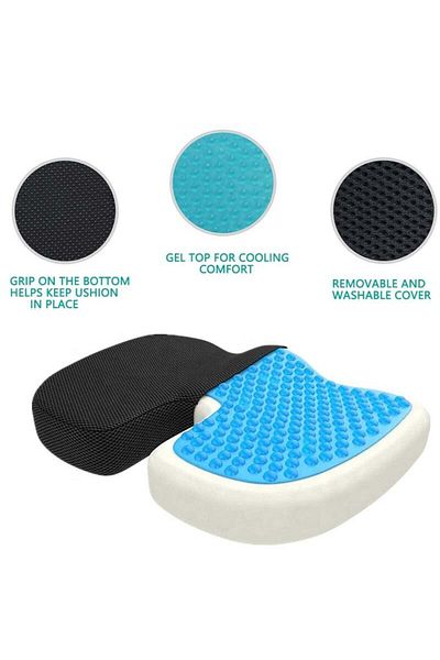 COOYA Gel Reinforced Chair Cushion with Memory Foam,Tailbone Cushions for Office Chair and Desk Chairs