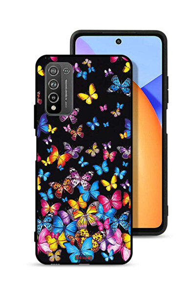 Tolwak Honor 10X Lite Protective Case Cover Colorful Butterflies