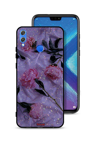 Tolwak غطاء حماية لهاتف Honor 8X بنقشة ورود لامعة