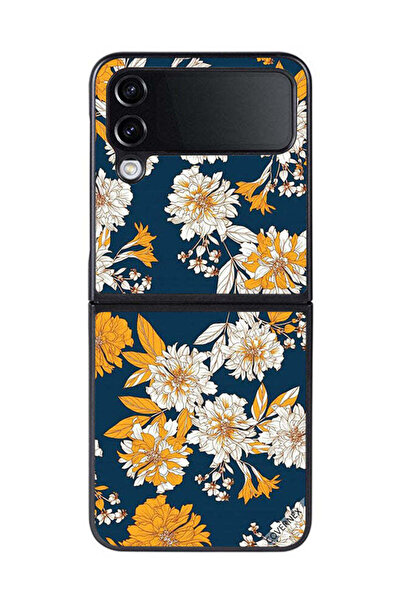 Covernex غطاء حماية لهاتف سامسونج جالاكسي زد فليب 4 بخلفية زهور وأوراق