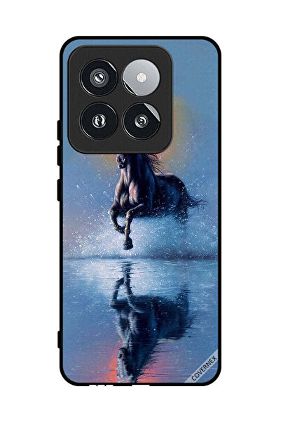 Covernex غطاء حماية لهاتف شاومي 14 برو - رسمة حصان يركض في الماء