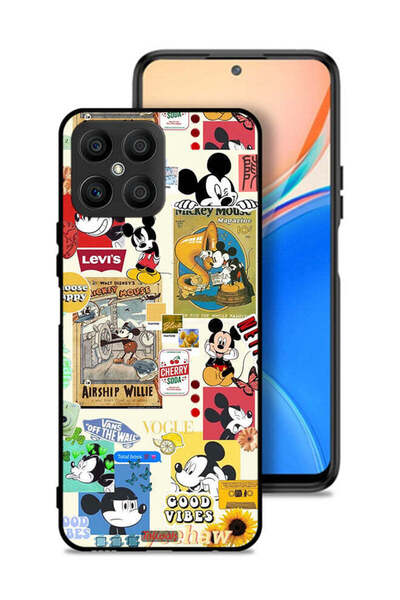Tolwak Honor X8 4G Protective Case Cover Chose Happy And Stickers